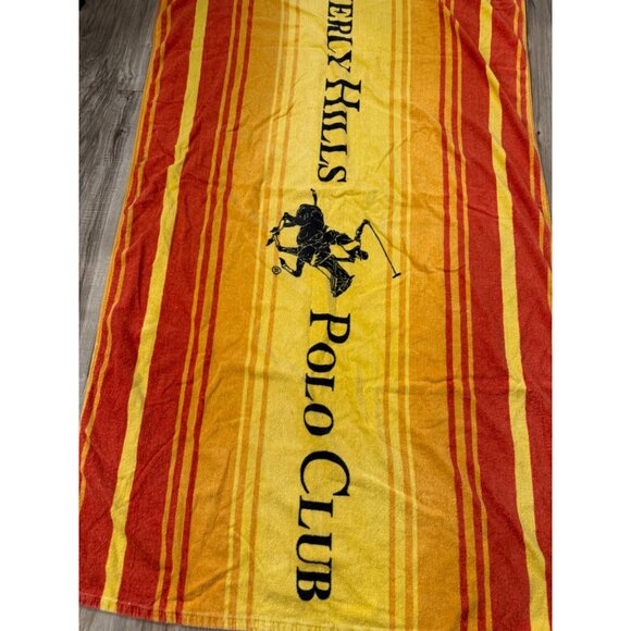 VTG Beverly Hills Polo Club Equestrian Stripped Beach Towel 36"x 70" Pool Resort - Picture 6 of 12